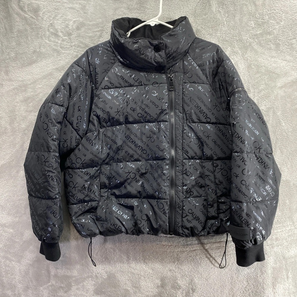 Calvin Klein Mens Puffer Jacket Aura Black Shiny XL